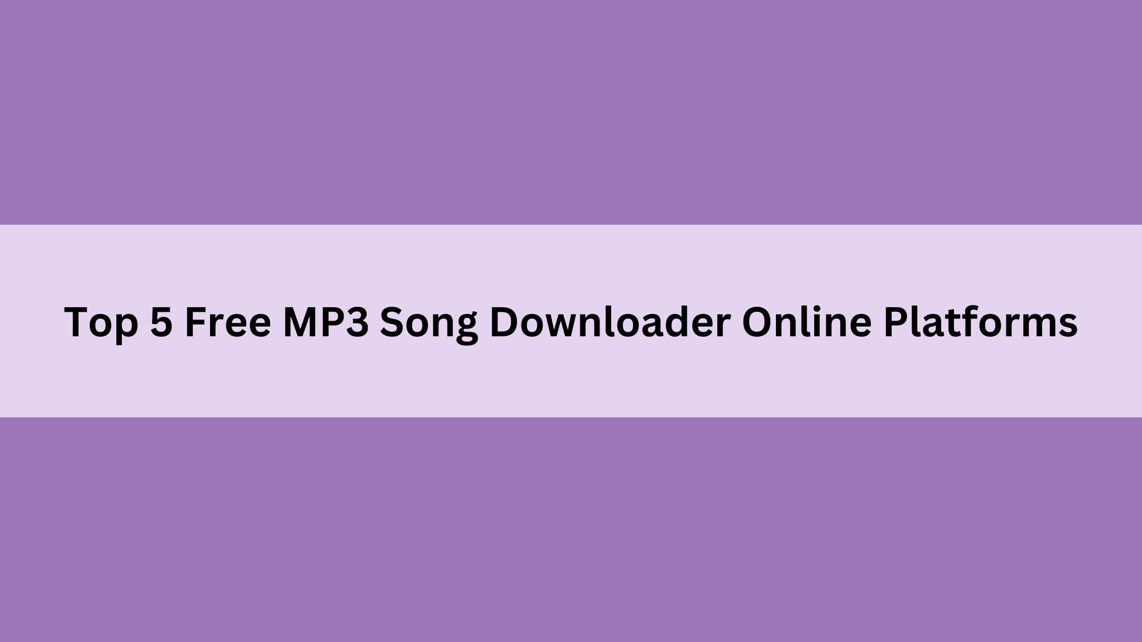 Free MP3 Song Downloader
