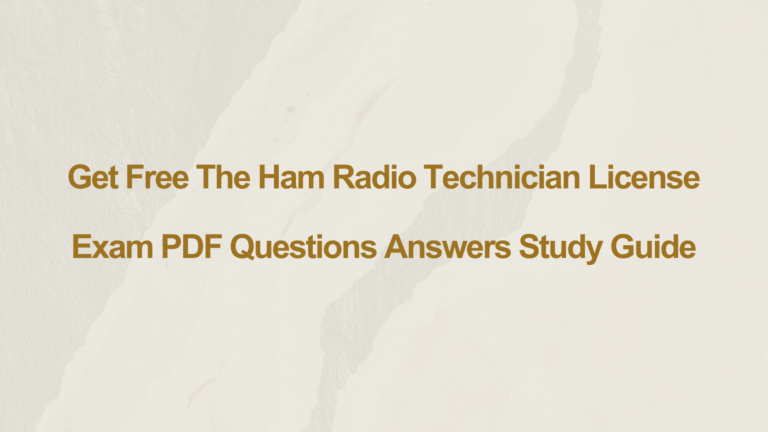 Ham Radio Technician License Exam